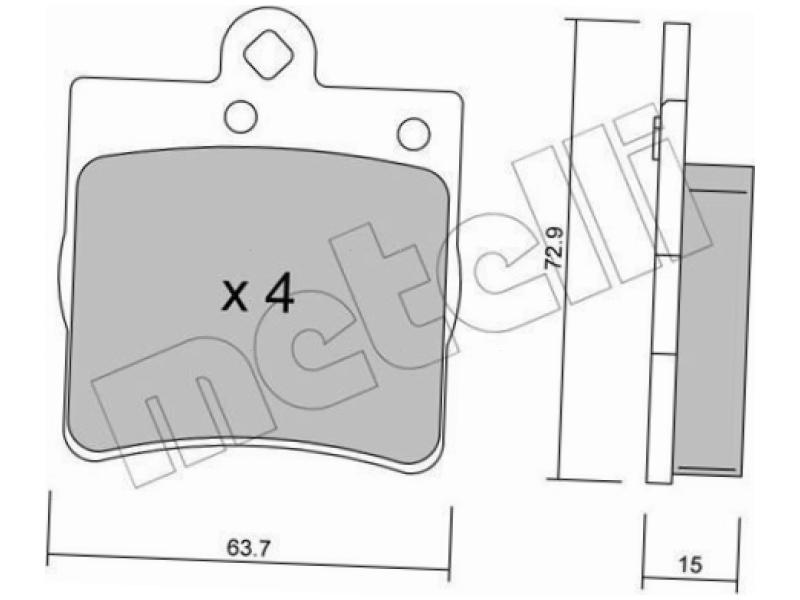 фото №2, Тормозные колодки задняя mercedes slk r170 2.0-3.2 97-04 r171 1.8 3.0 04-11