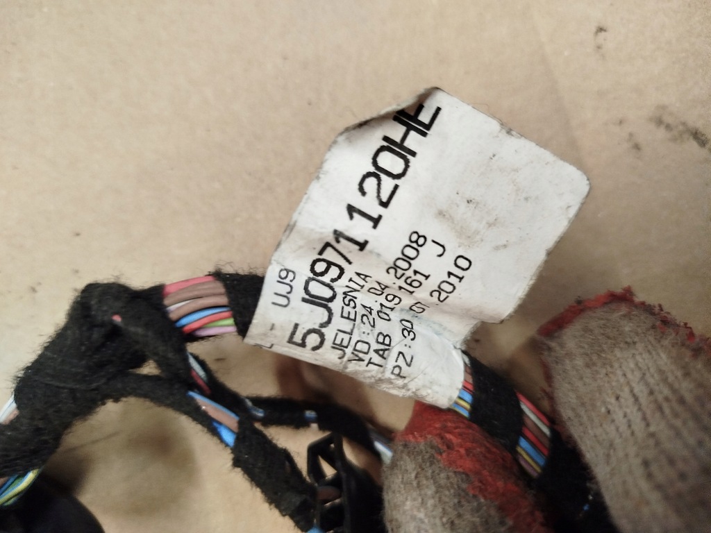 фото №9, Джгут електрична двері водія skoda fabia oe: 5j0971120he