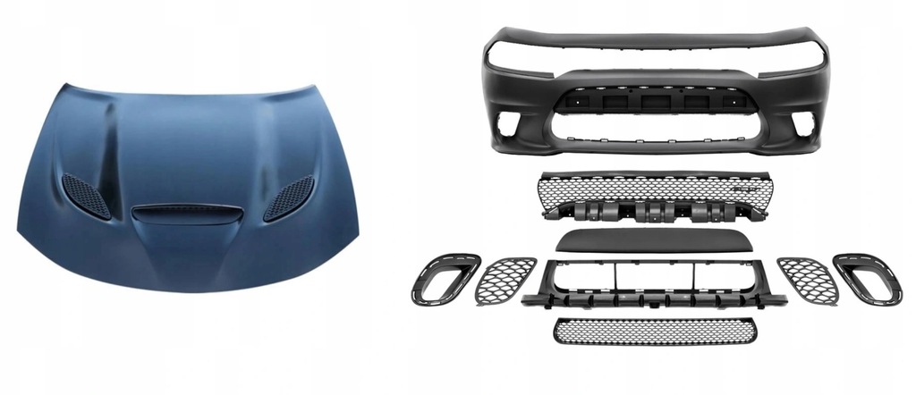 фото №1, Капот + бампер kpl dodge charger srt hellcat 15-