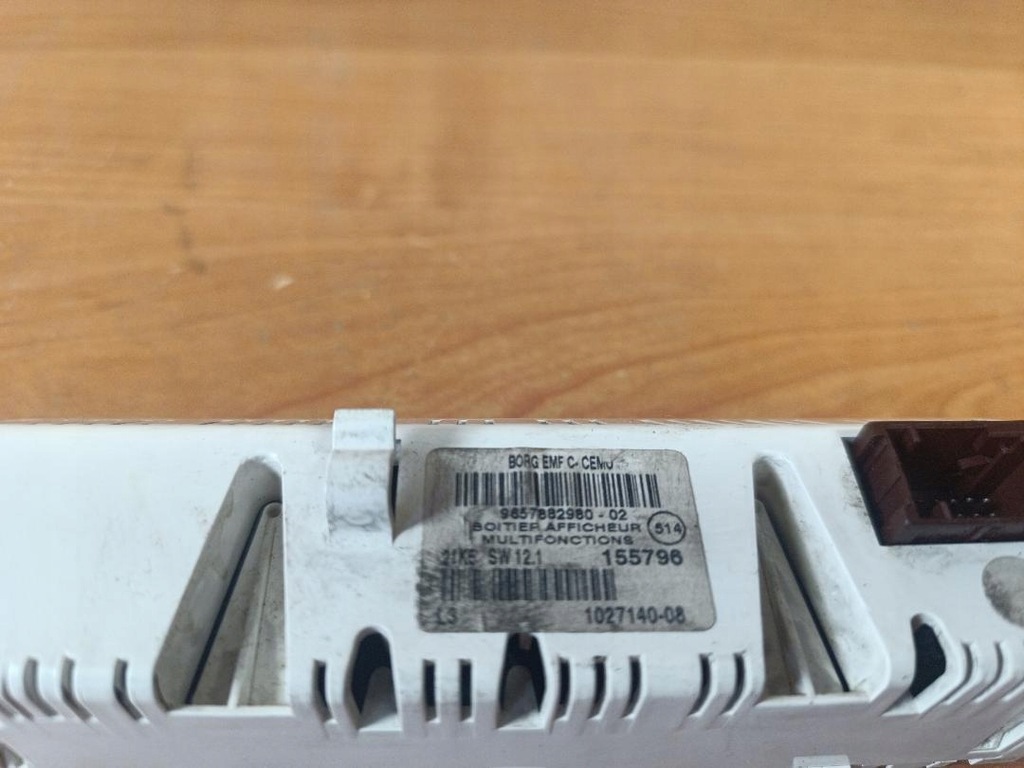 фото №2, Дисплей радио часы peugeot 307 lift 9657882980