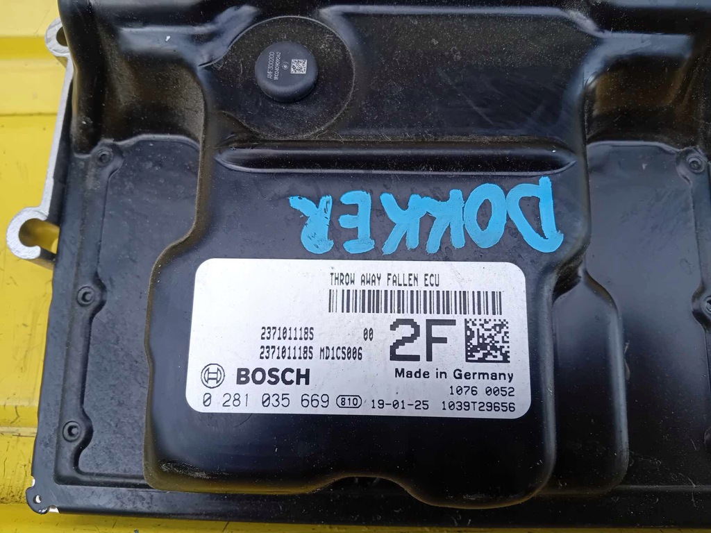 фото №5, Dacia dokker блок управления двигателя бортовой компьютер 1.5 dci 0281035669