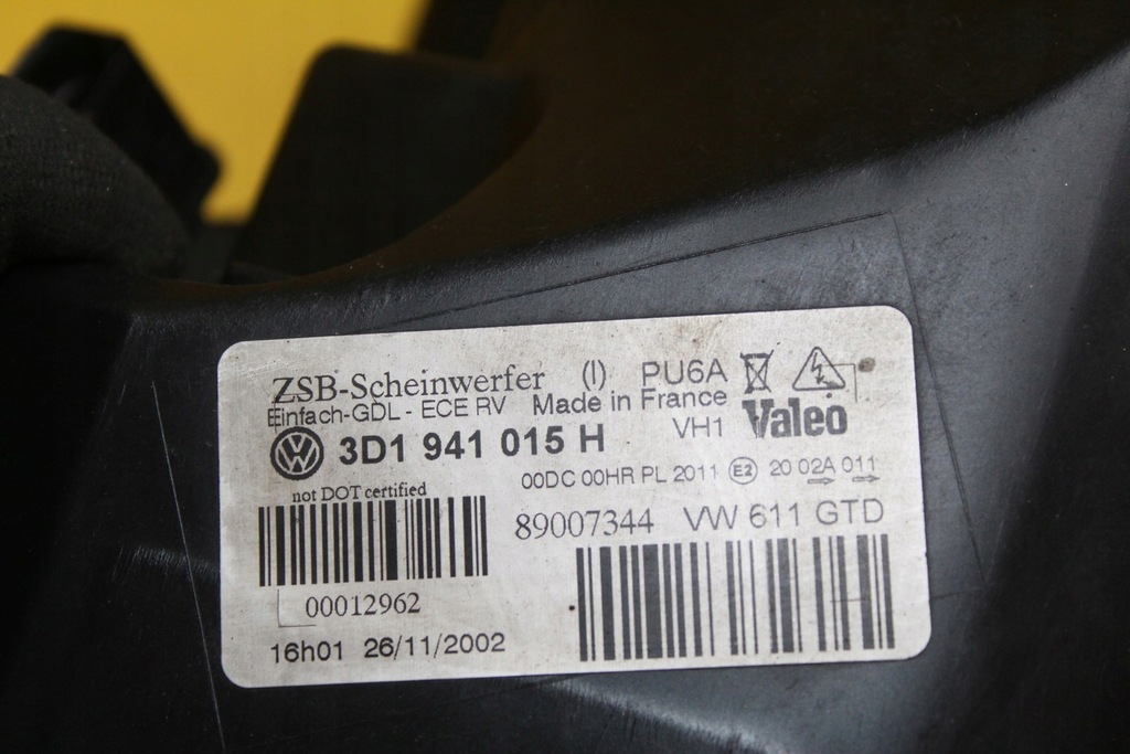 фото №11, Фара лівий перед 3d1941015h vw phaeton ксенон