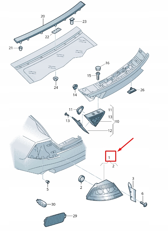 фото №8, Audi rs7 sportback 4g rear left задний фонарь 4g8945095f
