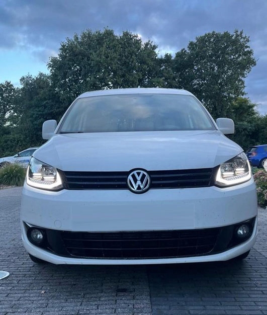 фото №12, Vw caddy iii 2k fl 10-15 лампи фари led black drl чорні лінзи