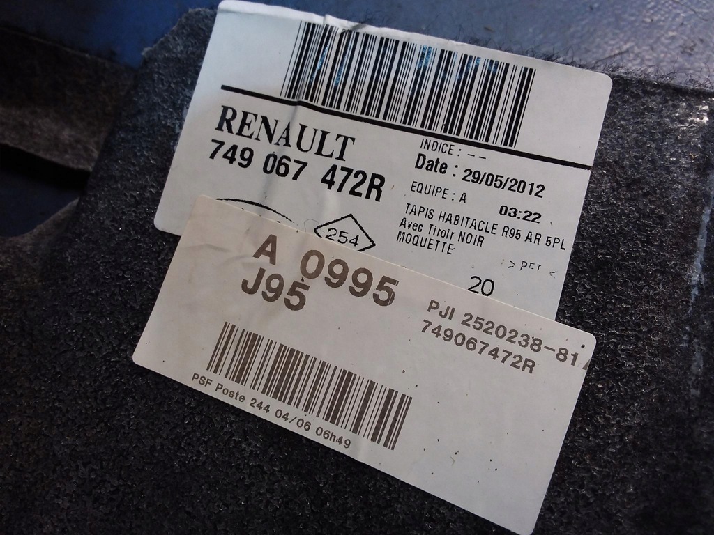 фото №6, Renault grand scenic килимок обшивка підлога