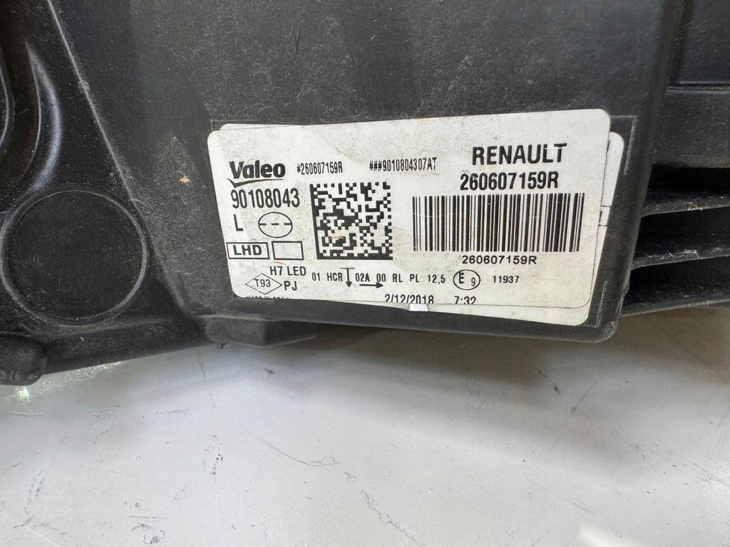 фото №7, Renault megane iv лампа led левая перед передняя 260607159r