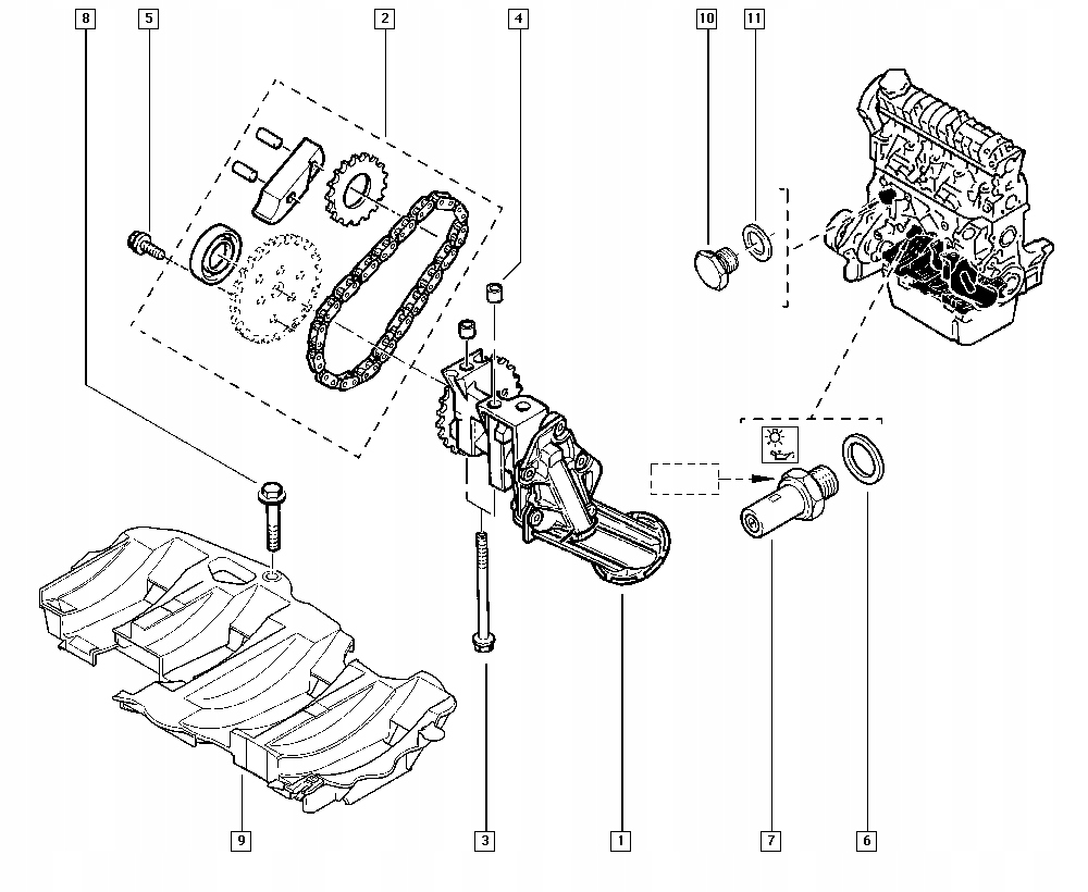 фото №10, Oe! цепь насоса масла renault nissan 1.9 dci 2.0 16v