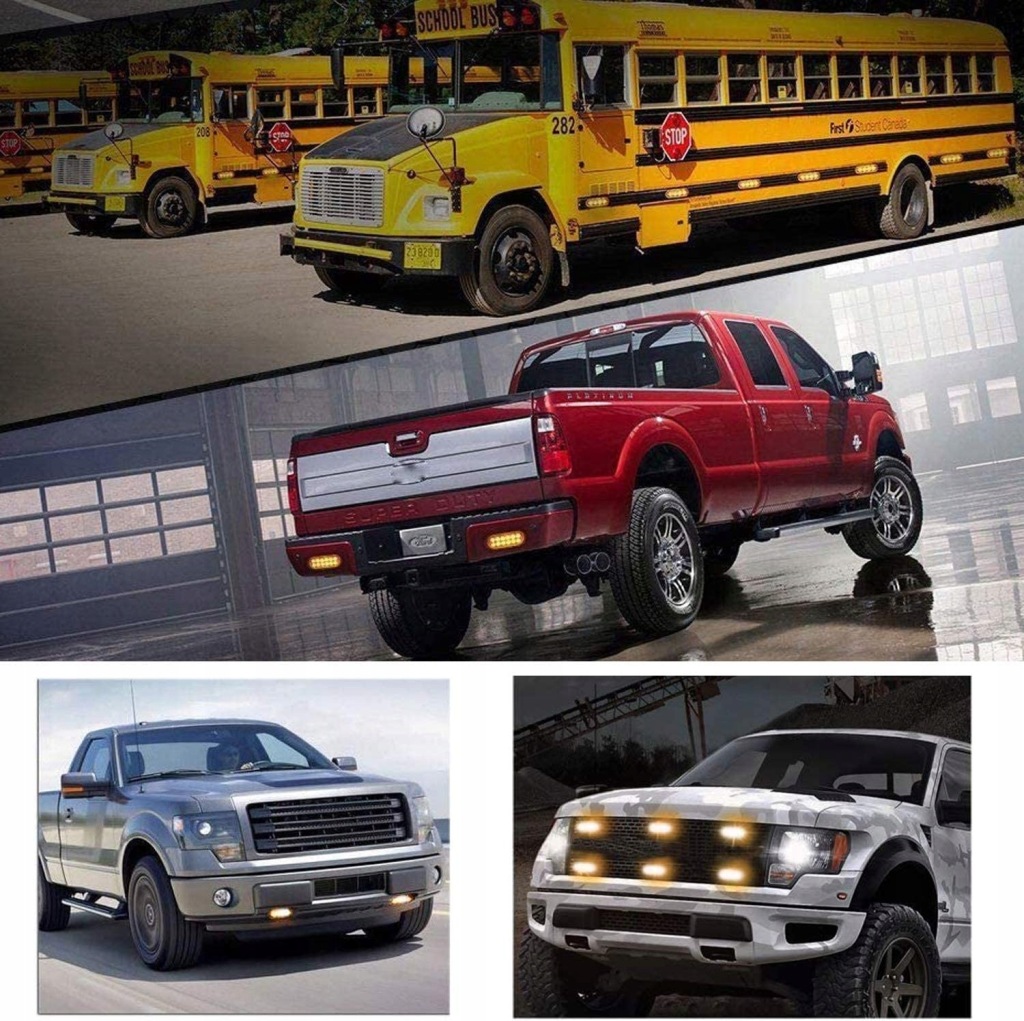 фото №11, 4x фонари лампы габаритный габаритные огни 20 led 12v 24v stroboskopowe освещение