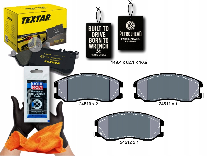 фото №1, Гальмівні колодки гальмівні opel перед antara textar #petrolhead pro+ kit3