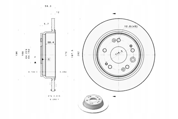 фото №1, Brembo гальмівні диски гальмівні 2szt. honda fr-v stream 1.
