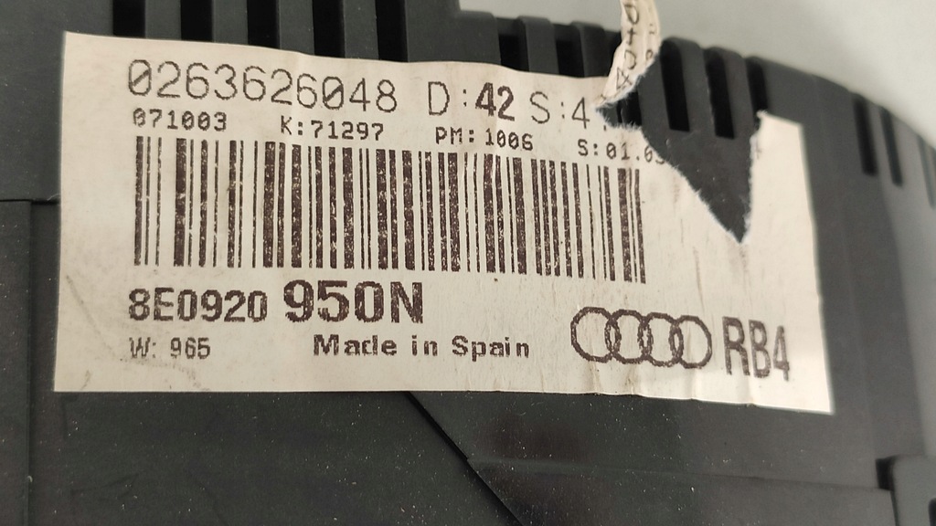 фото №6, Audi a4 b6 лічильник прилади 8e0920950n