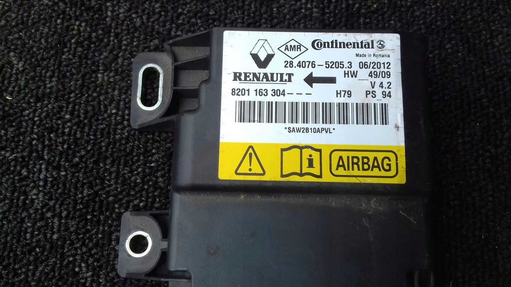фото №5, Модуль датчик подушка безопасности 8201163304 dacia duster