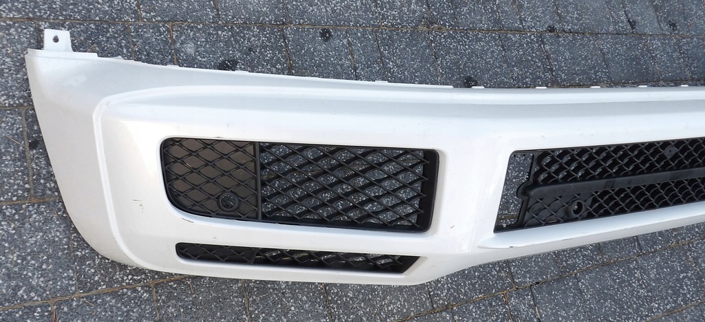 фото №9, Mercedes g klasa w463 бампер передній білий перламутр