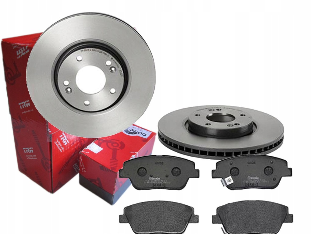 фото №1, Тормозные диски + тормозные колодки trw перед kia optima iii 300mm