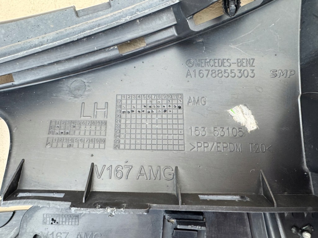 Mercedes gle w167 a167 19r- направляющая бампера левый перед передний a1678855303 Оригинал