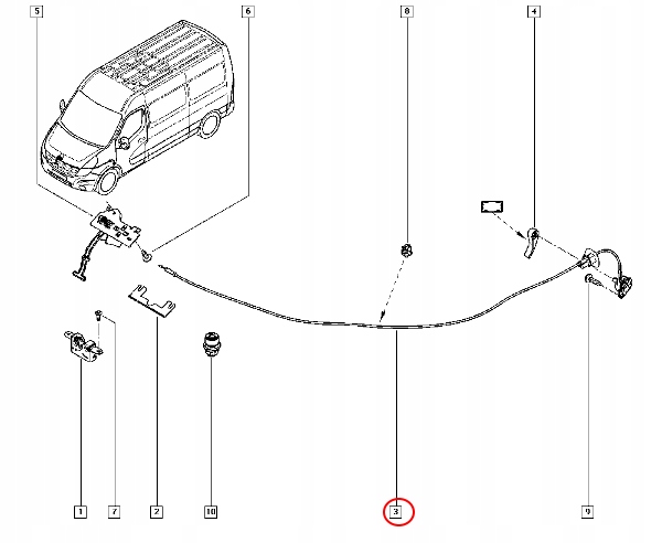 фото №5, Трос крышки двигателя renault master iii