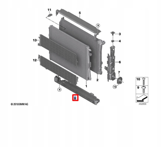 фото №8, Bmw 4 gran coupe g26 радиатор lower support держатель 17118666838