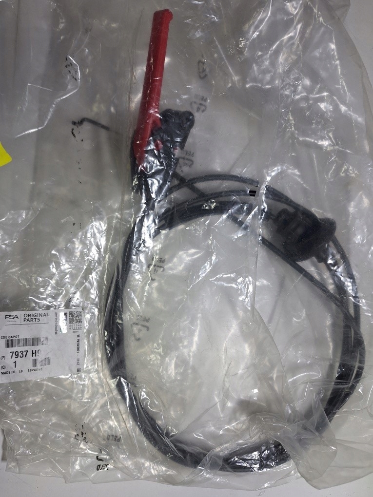 фото №1, Трос відкривання капот citroen peugeot оригінальний номер 7937h9