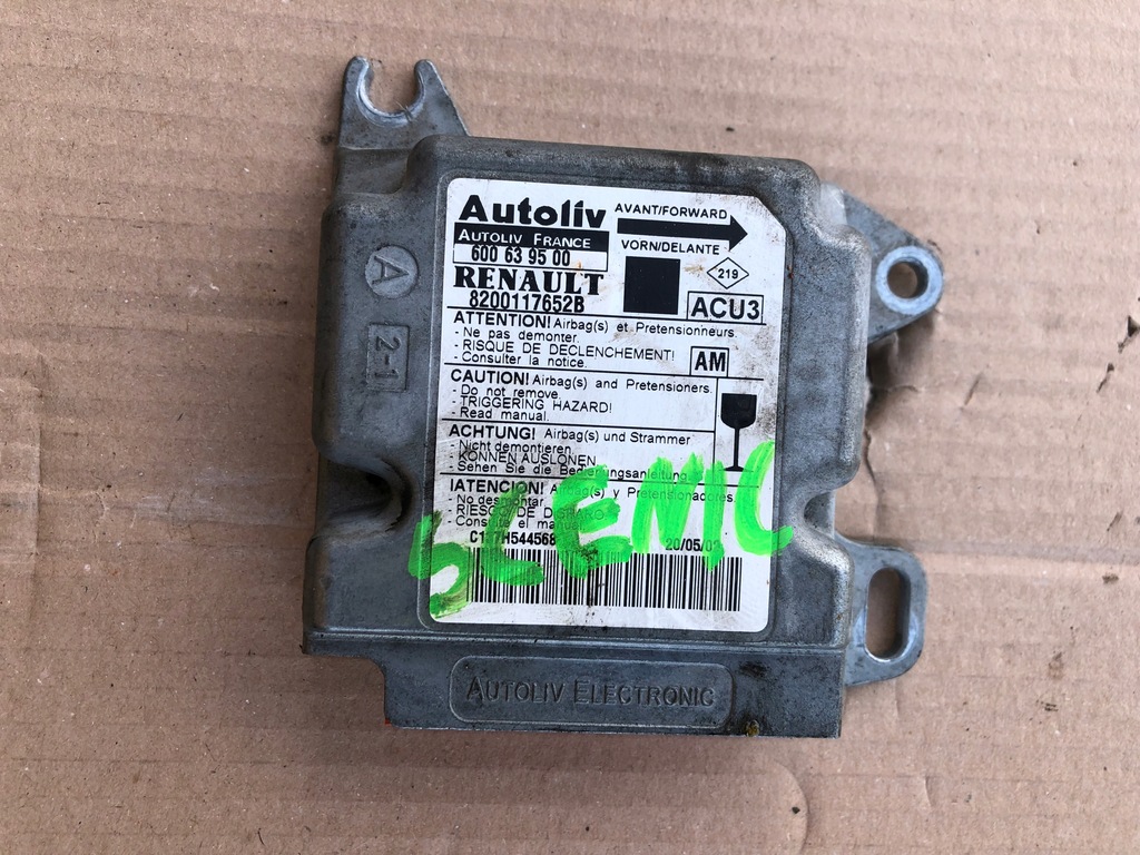 фото №1, Датчик модуль подушка безопасности renault scenic ii 99-02