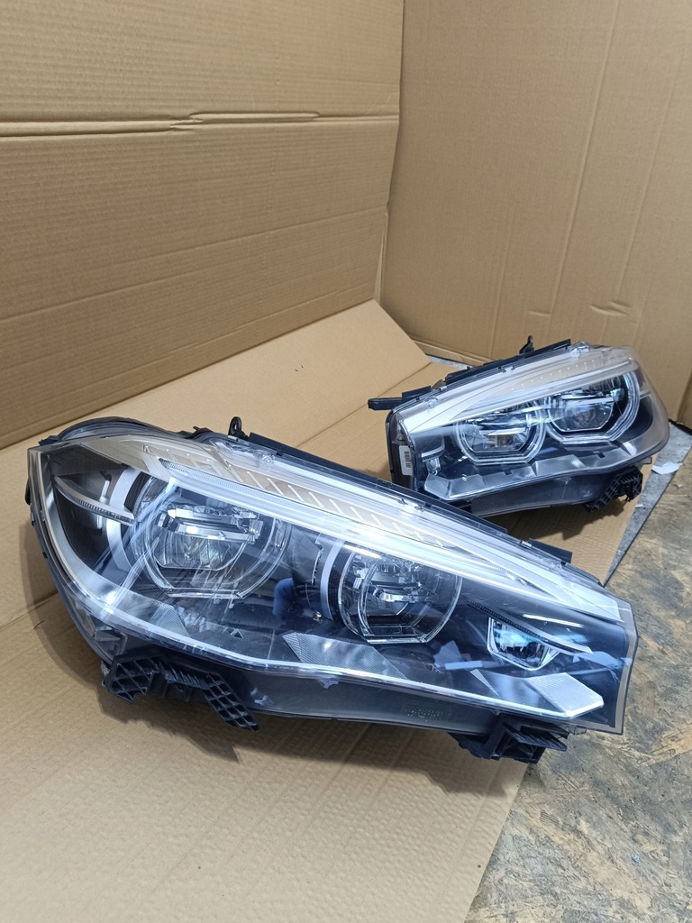 фото №8, Kompletny перед капот бампер лампи адаптивний x5 f15 f85 lift x5m 4.4