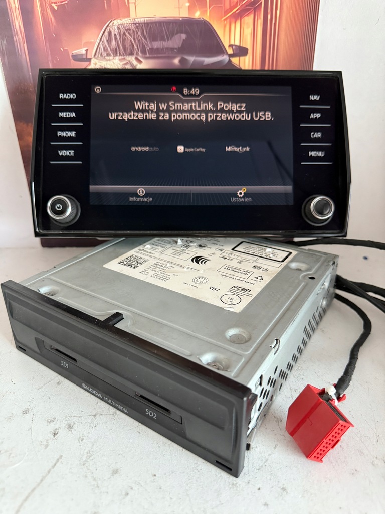 фото №10, Skoda kodiaq karoq радио навигация мультимедиа mib2 dab 5q0035874c