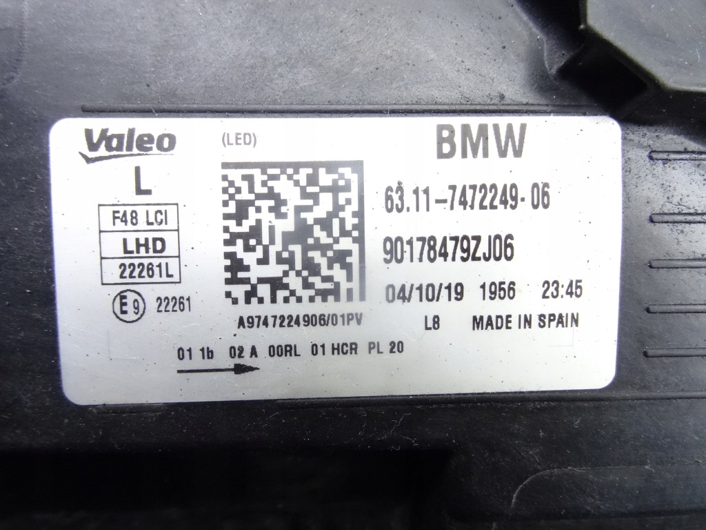 6311747224906 bmw x1 f48 фара левый перед led оригинал Доставка