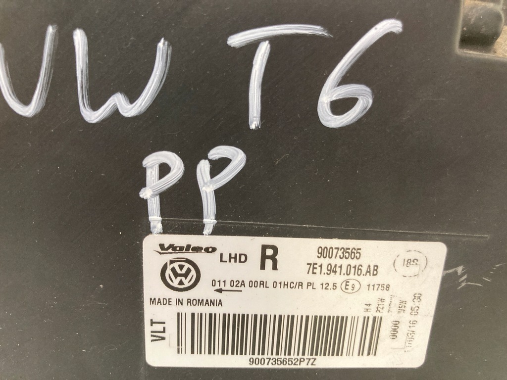 фото №13, Лампа права передня vw transporter t6