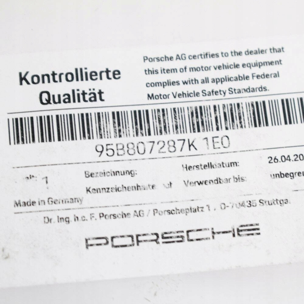 фото №6, Trzema держатель номерного знака регистрационный чёрный porsche 911 997 95b807287k1e0