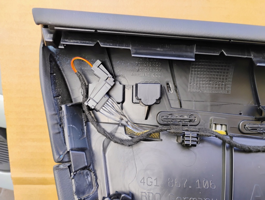 фото №15, Audi a6 c7 4g clean оббивка обшивка двері перед правий шкіра коричневий drewno оригінальний номер