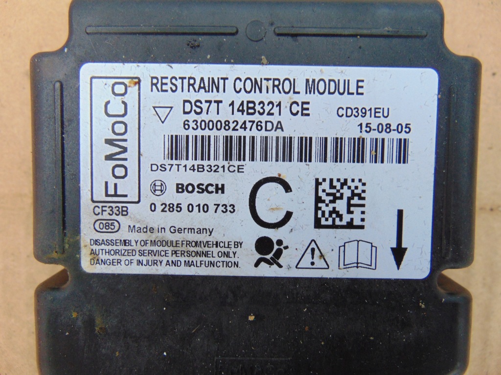 фото №5, Модуль датчик подушка безопасности подушек ford mondeo mk5