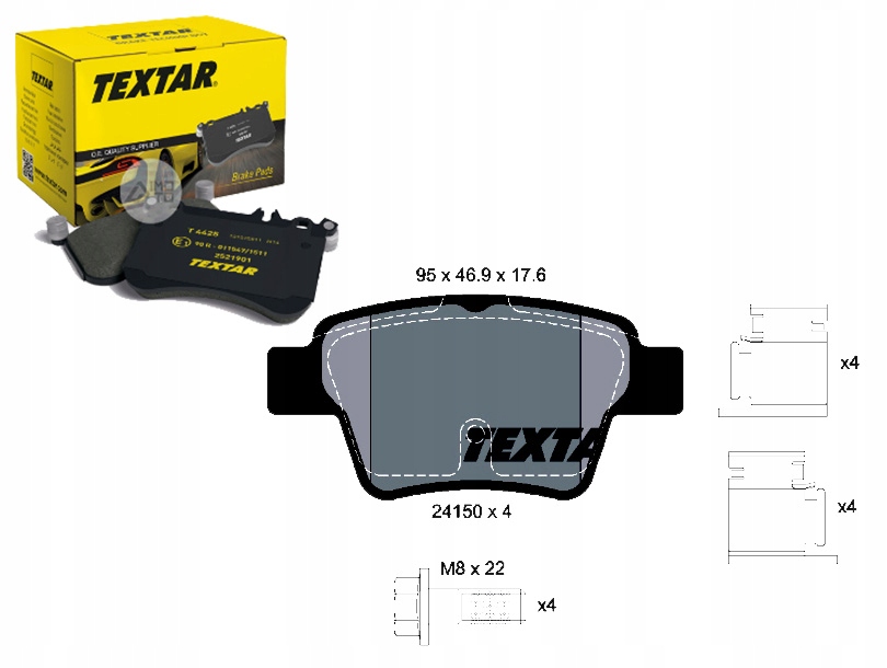 фото №1, Комплект тормозных колодок тормозных textar 425399 425325