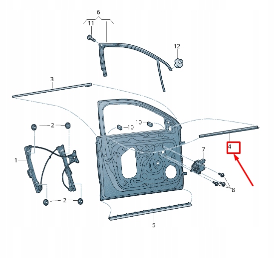 фото №7, Skoda rapid nh передня частина left inner window отвір ущільнювач 5ja837479b
