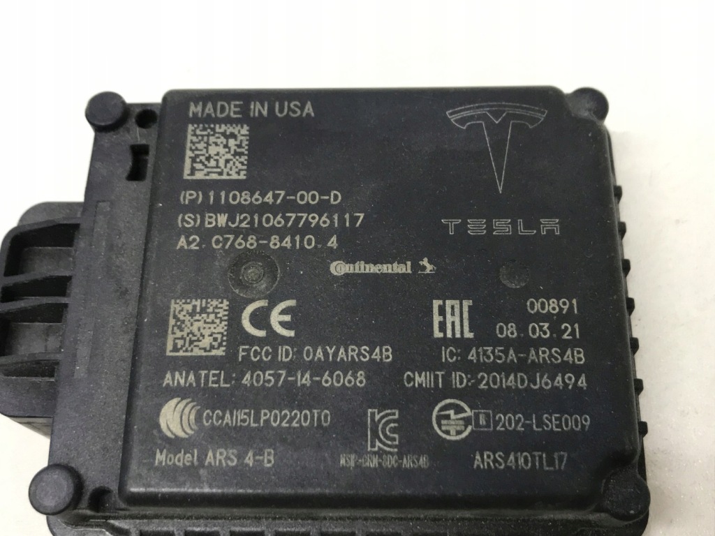 фото №4, Tesla model 3 s x радар датчик 1108647-00-d