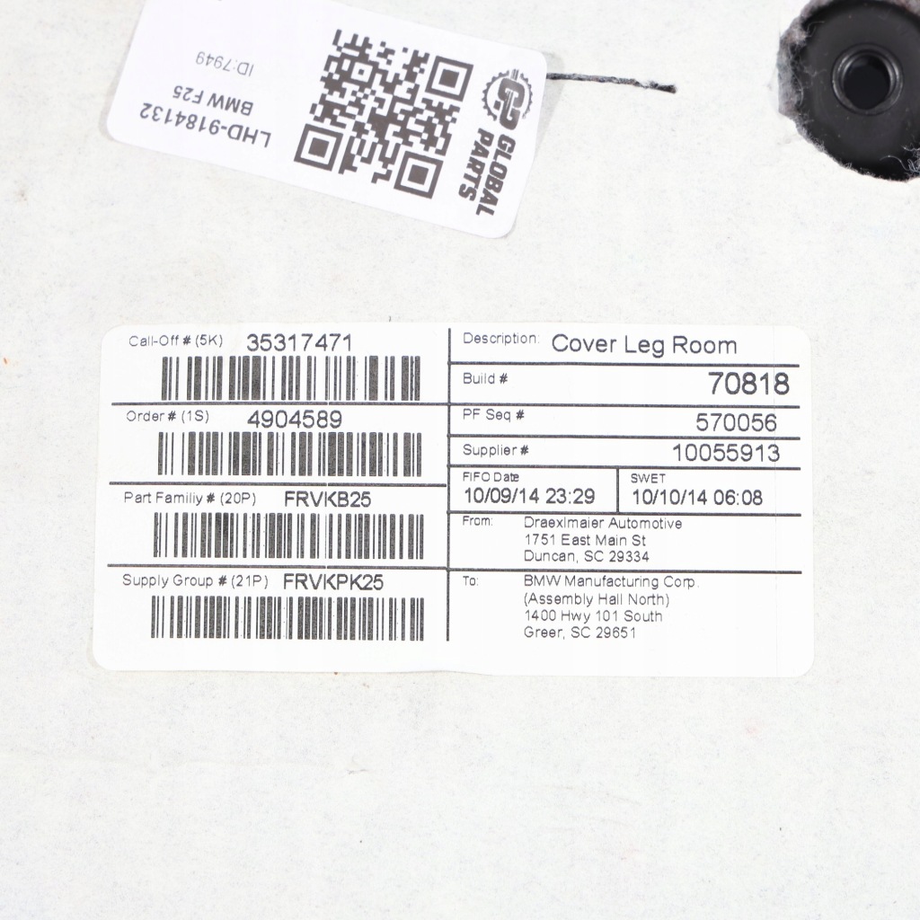 фото №11, Bmw x3 f25 x4 f26 захист панелі приладової панелі правий перед dół czarna 9184132