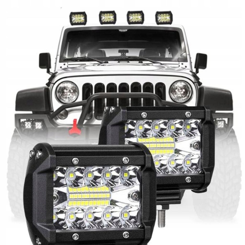 Лампа рабочая led 480w 12-24v противотуманная фара фара прожектор do тягач 2szt Недорого