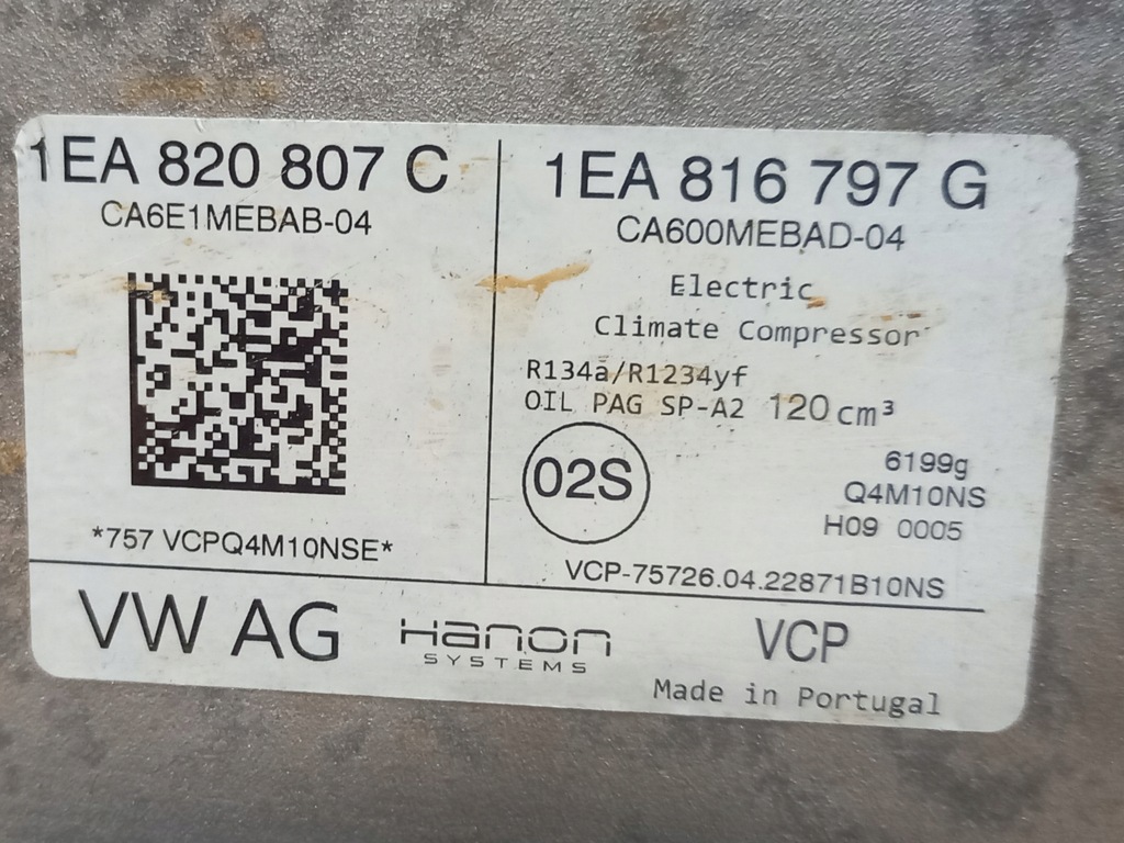 фото №6, Компресор компресор кондиціонера vw id.3 id.4 enyaq 1ea816797g 1ea820807c