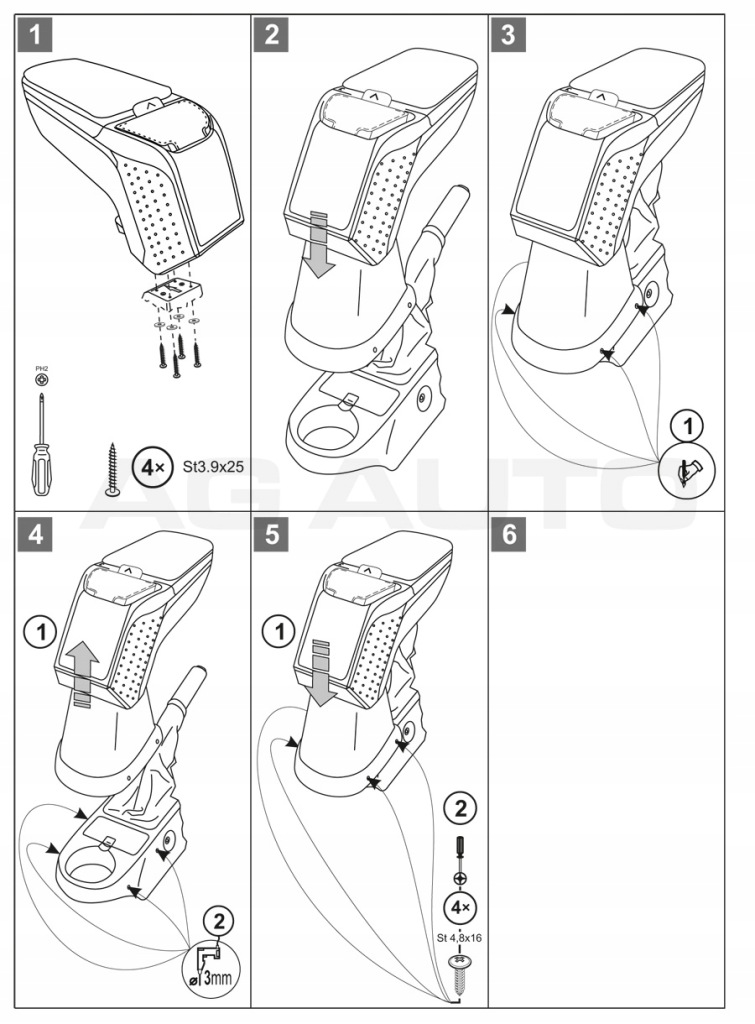 фото №2, Подлокотник do opel combo, 2000-2011; opel corsa c, 2000-2006, arm2 grey