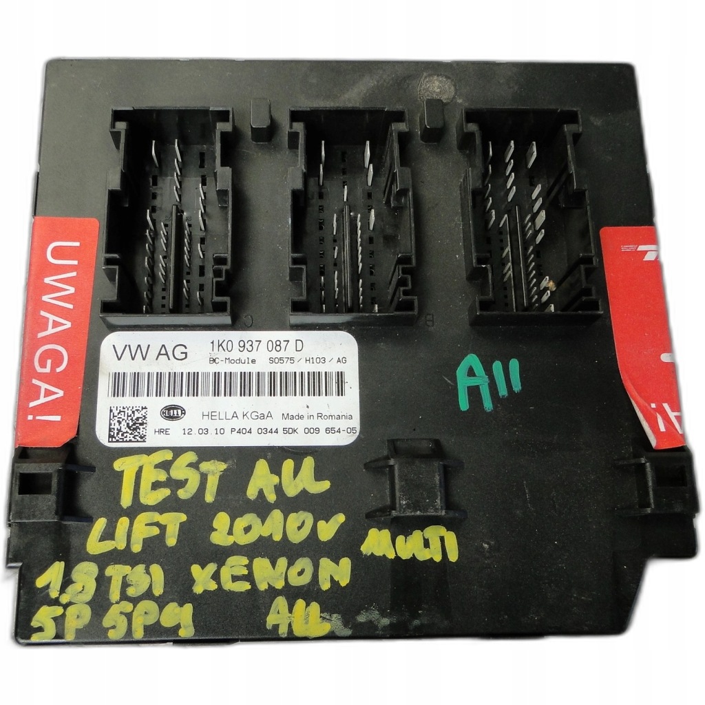 фото №1, Bcm модуль комфорта seat altea 5p 5p0 1k0937087d