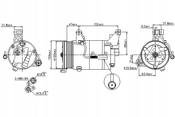 фото №2, Компрессор кондиционера mini r50 r53 r52 1.6 06