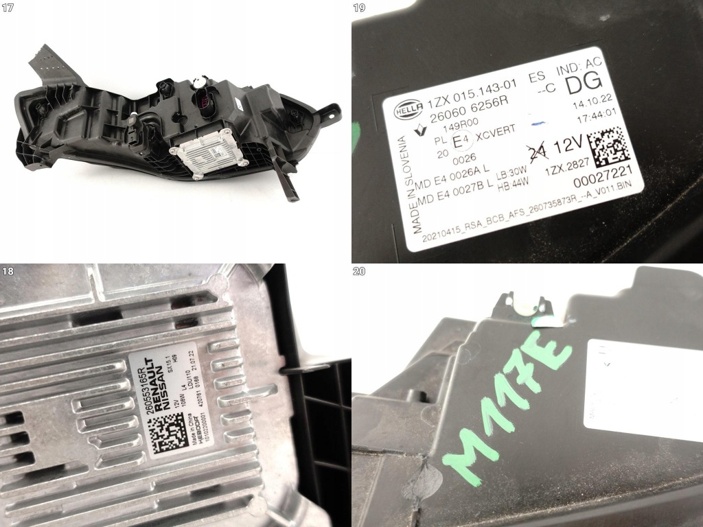 Renault megane v 5 e-tech electric 22- фара full led pure vision ліва європа Оригінал