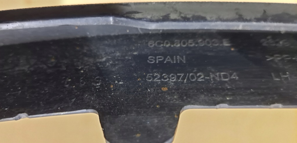 фото №5, Vw polo v lift 6c0 спойлер накладка ліва бампера 6c0805903e