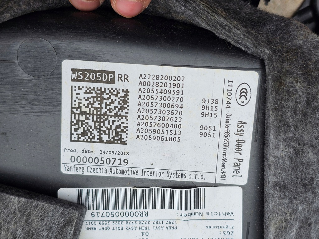 фото №14, Обшивка дверь обивка правый задняя mercedes w253 x253 w205 europa drewno led