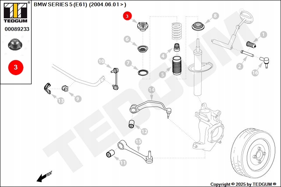фото №12, Кронштейн амортизатора передній ліва праве bmw