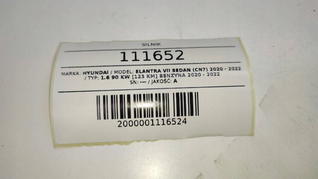 фото №13, Двигатель kompletny g4fm 1.6 hyundai elantra vii 2023 8000km