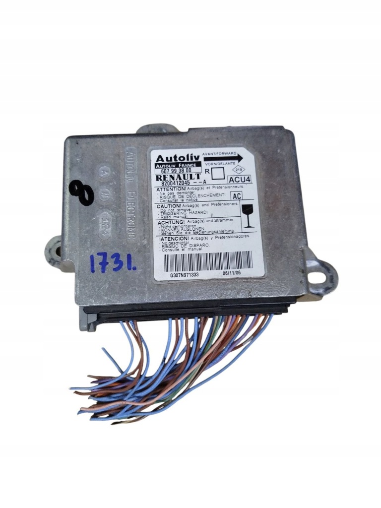 Купить Датчик подушек подушка безопасности renault оригинальный номер 8200412045a