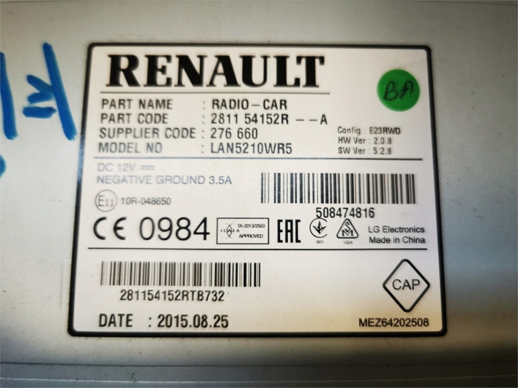 фото №4, Renault clio iv радио navi навигация 281154152r