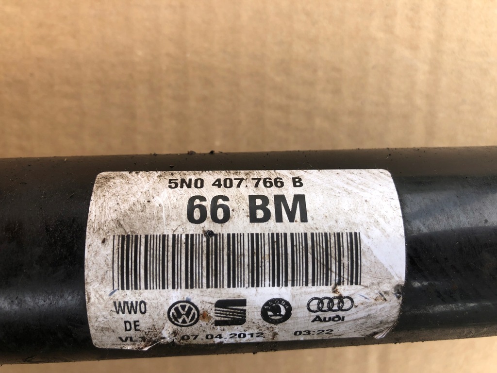 фото №5, Приводной вал правая длинная vw tiguan 5n0407766b