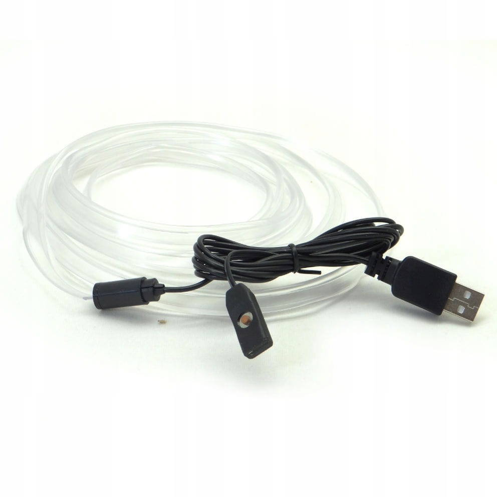 5m світловод  el wire led rgb стрічка ремінь освітлення салону usb 7 кольорів Доставка