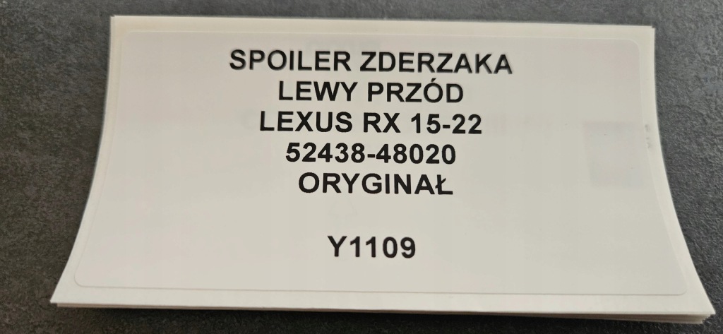 фото №4, Спойлер бампера левый перед lexus rx iv 15-22