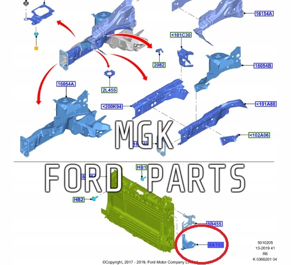 фото №10, Кронштейн фара лівий ecosport 2017- _ 2083705 _ gn15-8227-ab